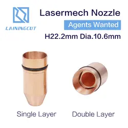 LSKCSH Пуля Лазерная сопло Однослойная/двухслойная Caliber0.8-5,0 для CINCINNATI Lasermech Raytools BT210S Лазерная режущая головка 1064nm