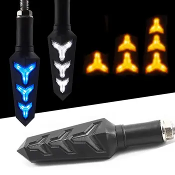 

2Pcs Stylish Universal Motorcycle Water Flowing Turn Signal Indicator LED Light Lamp New Hot Boutique