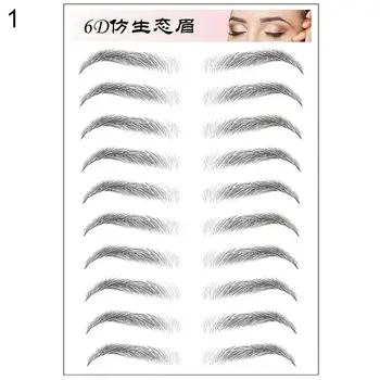

6D Eyebrow Sticker Long Lasting Waterproof Makeup Bionic Fake Eyebrow Water Transfer Sticker Eyebrow Sticker Makeup Supplies