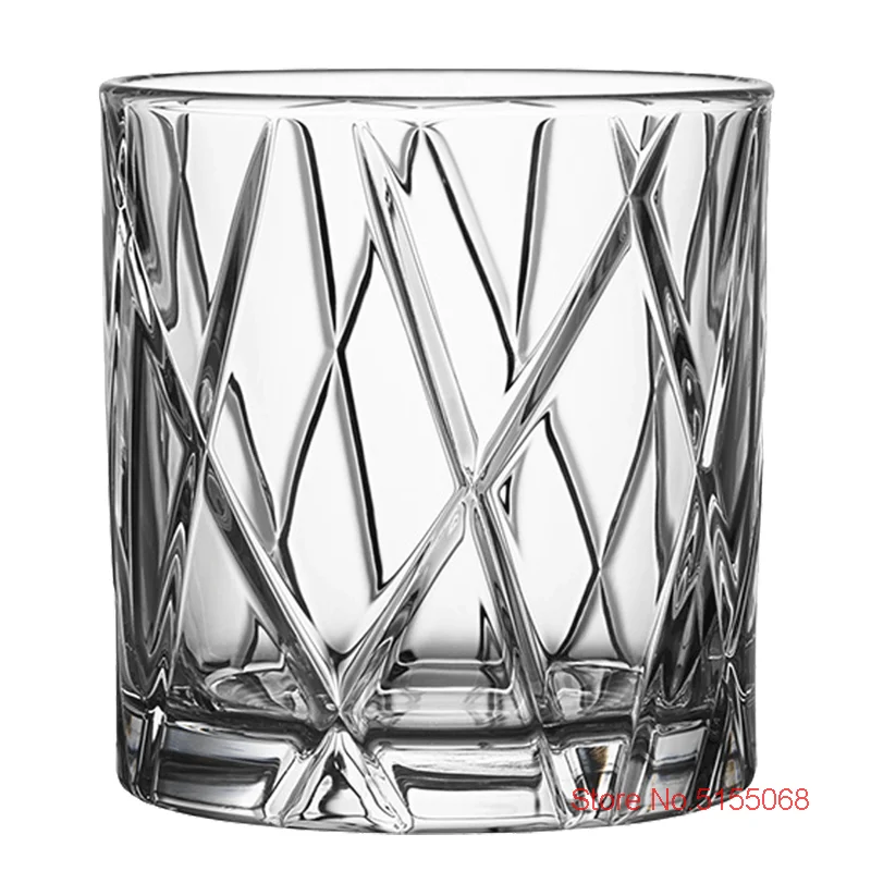 Whisky Glass Old Fashioned Wineglass Mulled Wine Tumbler Shadow Art Clear Crystal For Bar Nordic Style Denmark CITY whiskey glass