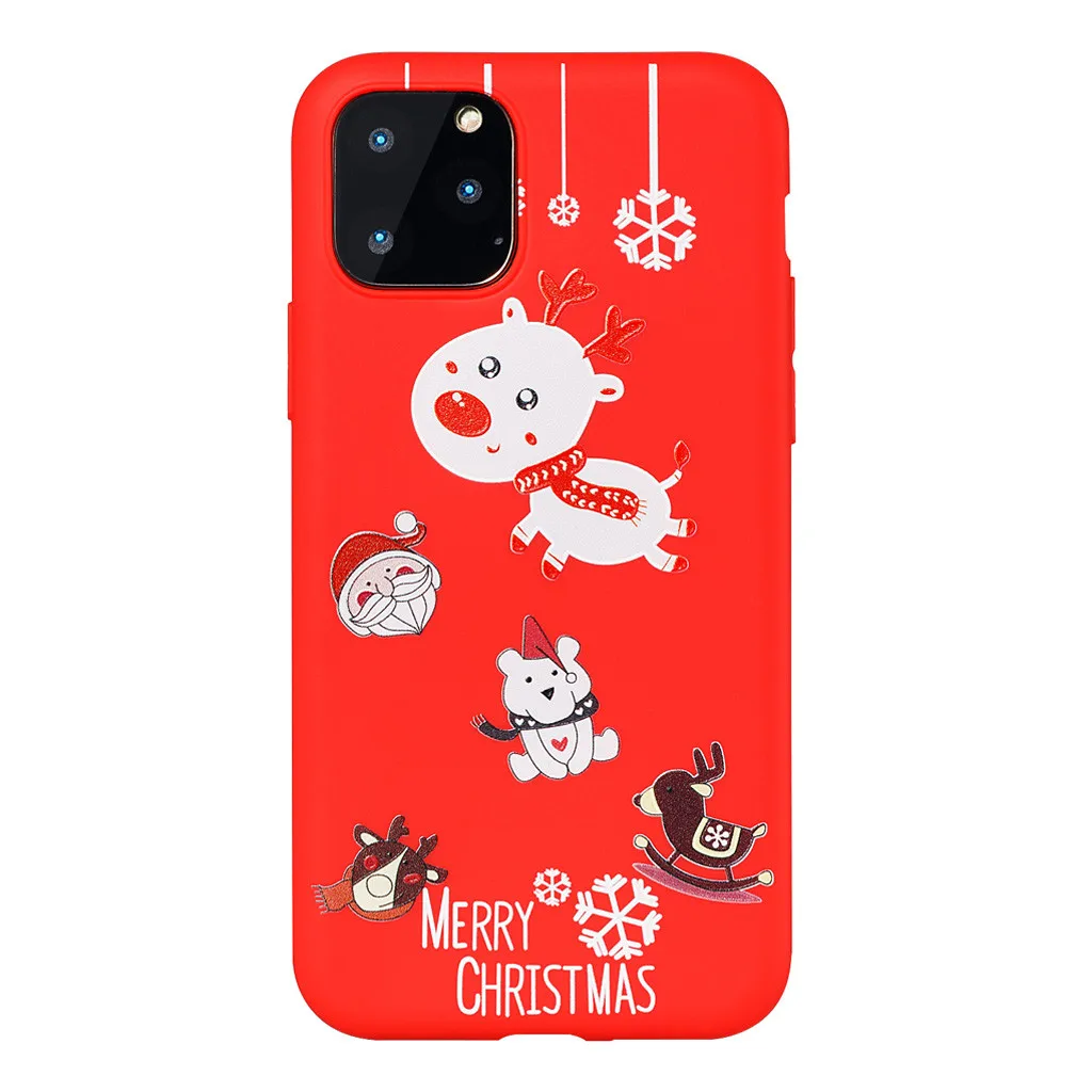 C Рождественский чехол для iPhone 11 Pro, чехол для iPhone 11 Pro Max, чехол со снежинками, новогодний защитный чехол, 19 октября - Цвет: C