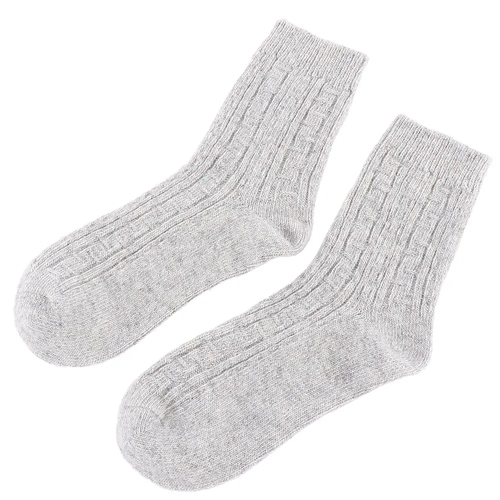 1 Pair Woolen Warm Thick Autumn Stockings Men Wool Socks Double Needle Sock Winter Socks High Quality New