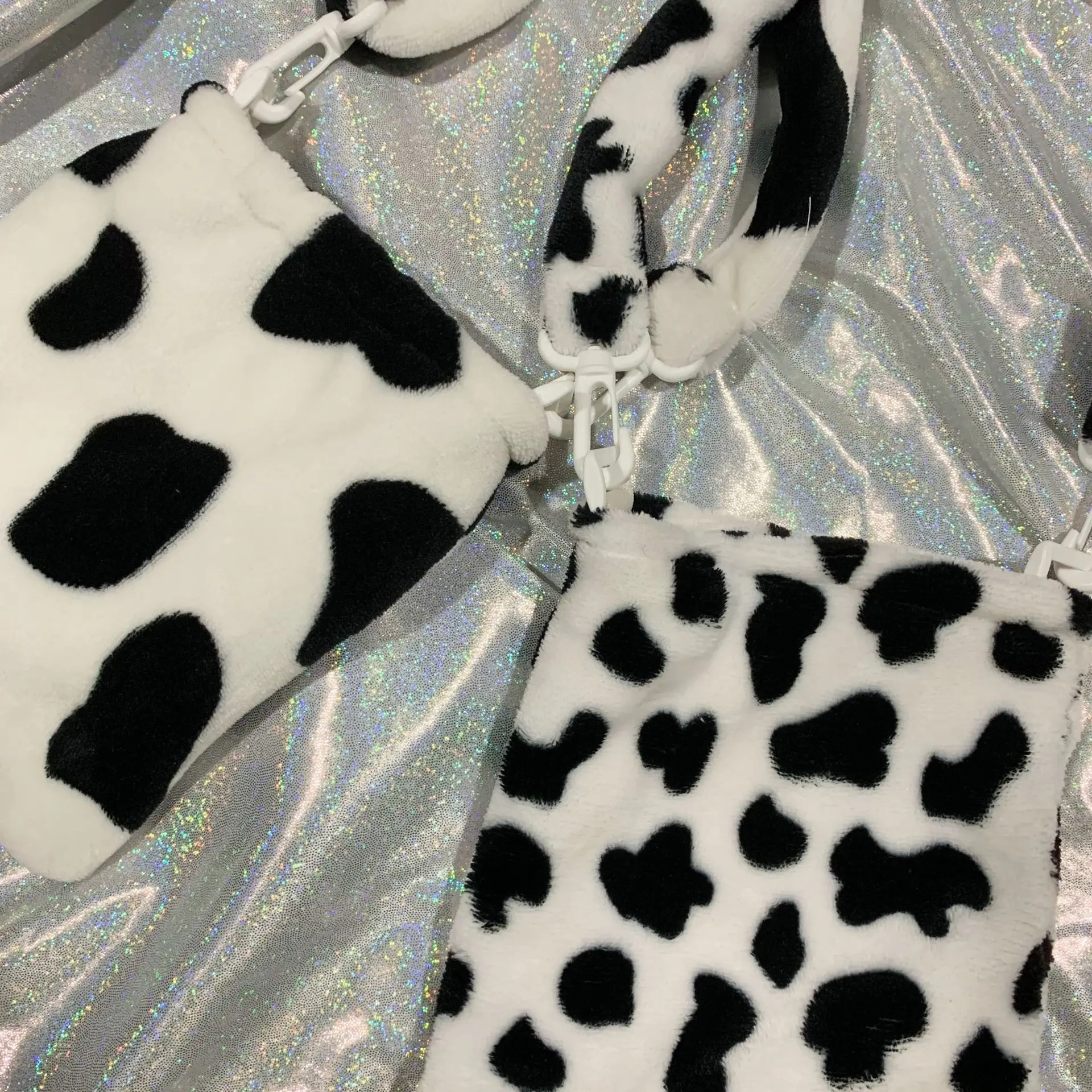 Коровья шерсть косой ранец интересный на одно плечо посылка Сумки через для