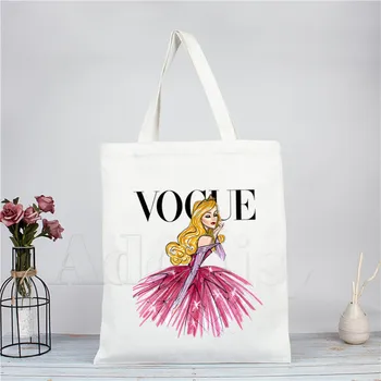 

VOGUE Princess New Female Handbags Hot Selling Fashion Handbag Canvas Bag Tote Ladies Casual Shoulder Bag Reusable Shopping Bags