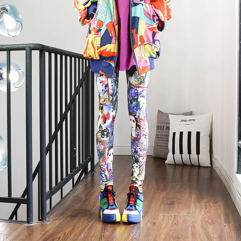 DOIAESKV Fashion Leggings Sexy Casual and Colorful Leg Warmer Fit Most Sizes Leggins Pants Trousers Woman's Leggings thermal leggings