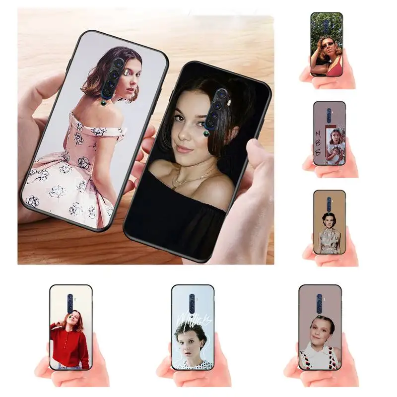 Чехол для телефона из мягкого ТПУ с коричневым узором PENGHUWAN Millie Bobby OPPO Reno2 Z R15 pro R17