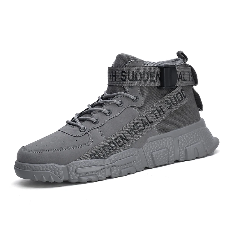 Мужские высокие кроссовки Мужская обувь модные уличные Нескользящие дышащие
