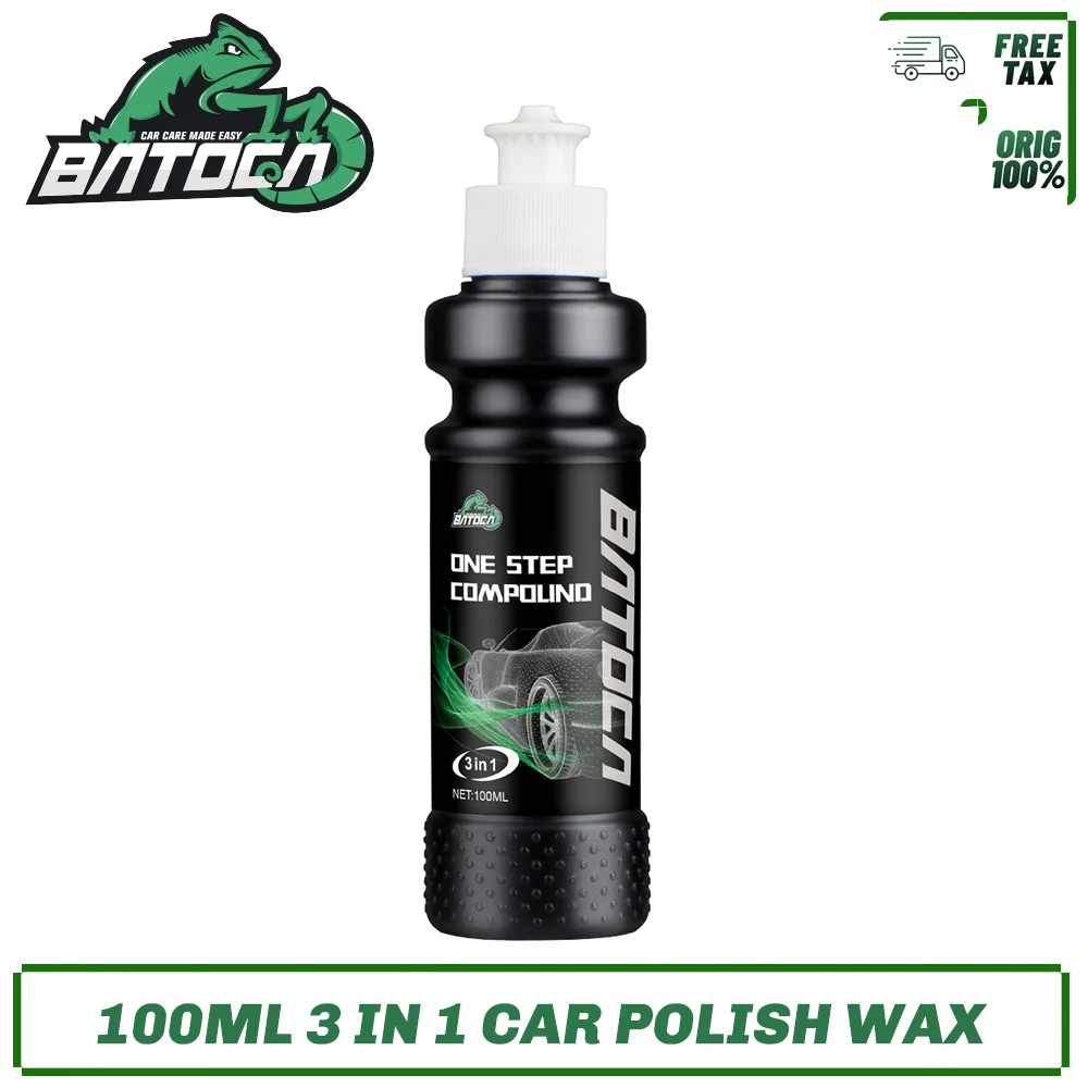 Batoca Car Wax 100ml 3 in 1 One Step Carnauba Polish Scratch Remover Paint Care Grinding Compound Gloss Kit | Автомобили и