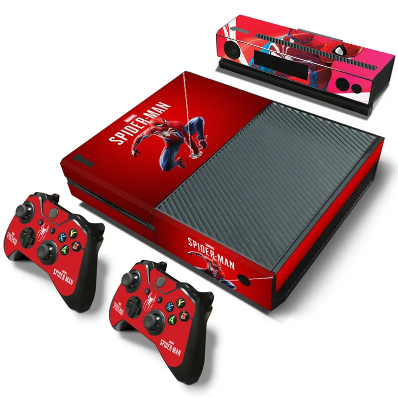 Marvel Spiderman Cartoon Style Sticker for XBOX ONE Skin Sticker Console and Controllers for XBOX ONE Gamepad Controller Decal