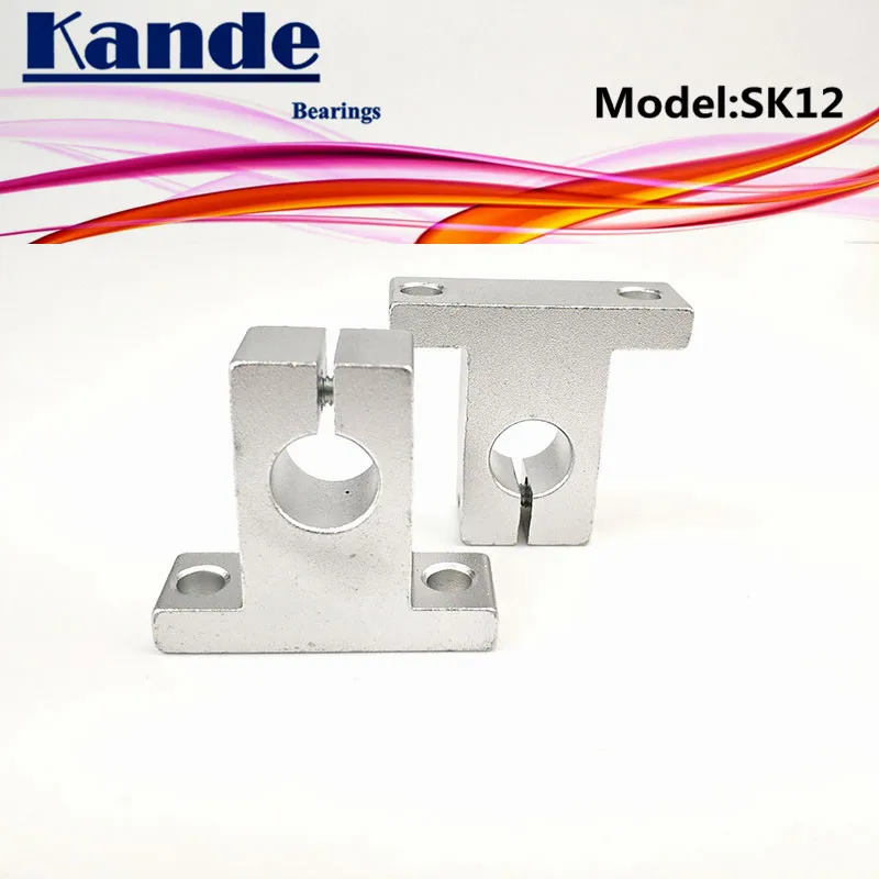 Подшипники Kande 4 шт. Поддержка линейного вала SK12 12 мм для 3D принтеров раздвижные
