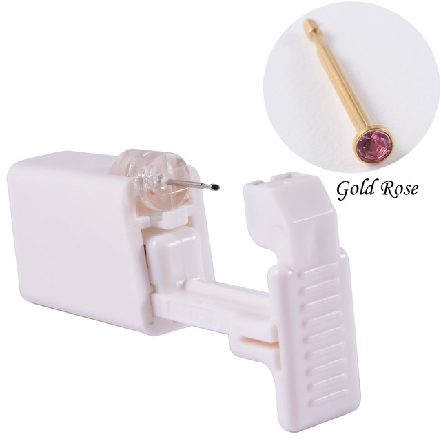 bending Disposable Safe Sterile Piercing Unit For Nose Studs Piercing Gun Piercer Tool Nose Ring Body Piercing Jewelry