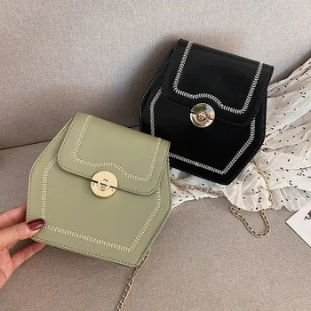 

Six-sided small bag female 2020 new mini textured shoulder bag ins small fresh wild PU crossbody bag