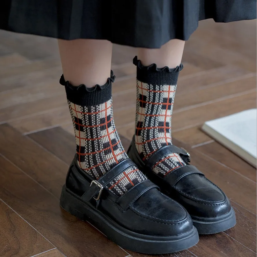 

Jeseca Autumn Winter Socks for Women College Style Japanese Kawaii Girls Cute Sock Female Harajuku Vintage Streetwear Crew Sock