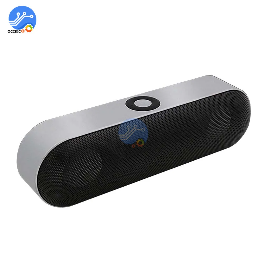 Mini Bluetooth Wireless Speaker Portable Sound System Boombox 3D Stereo HIFI Music Player Surround Support Bluetooth TF AUX USB - Цвет: Серый