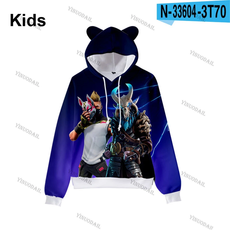 con capucha de Fortnite niños y niñas, ropa con estampado 3d de Battle Royale, Harajuku, de manga larga, abrigo para adolescentes| Sudaderas con y sudaderas| - AliExpress