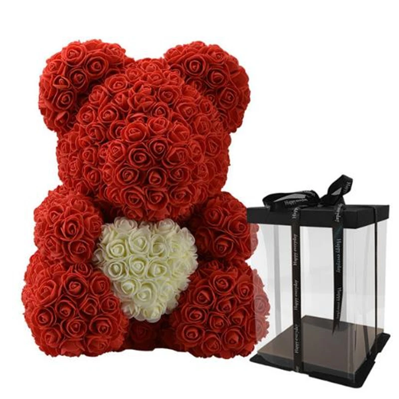 forever flower teddy bear