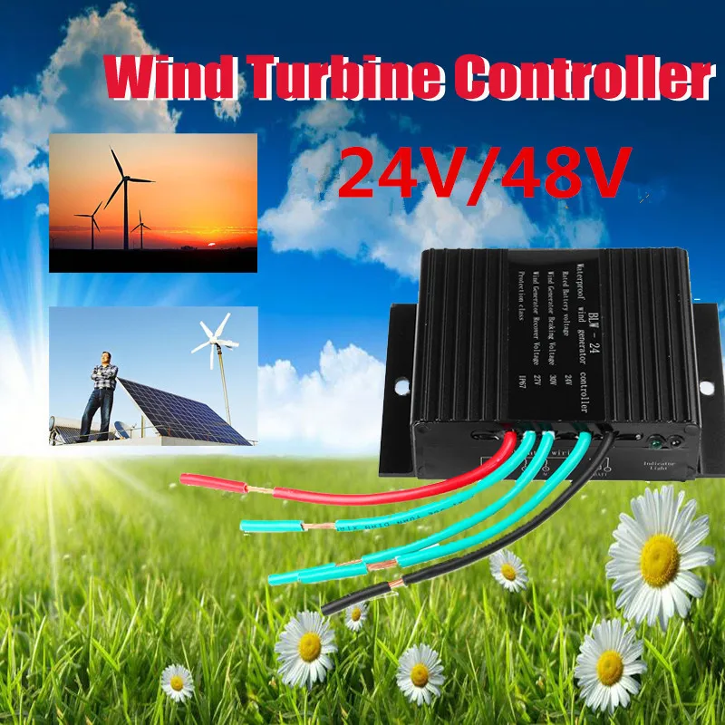 Высокая эффективность 2500 W Макс 24/48 V солнечный генератор для ветряных турбин Контроллер заряда автоматический сброс Водонепроницаемый IP67