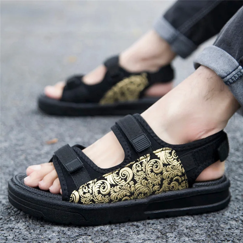 

Men Shoes Male Mesh Flats Plus Big Size Men's Summer Sandals Non-slip Soft Sole Beach Breathable Cool Casual Shoes Men Zapatilla