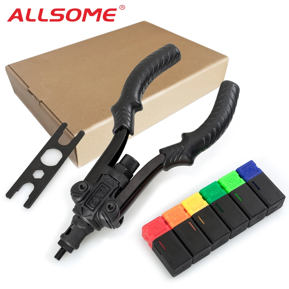 allsome-リベットペンチbt-617手動リベットねじ付きナットリベット留めツールm3-m4-m5-m6-m8-m10