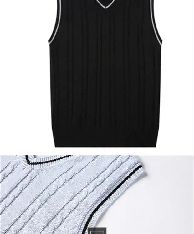 Свитер мужской весна осень мужской пуловер без рукавов мужской пиджак Slim Fit Повседневная трикотажная шерстяная большого размера свитера жилет