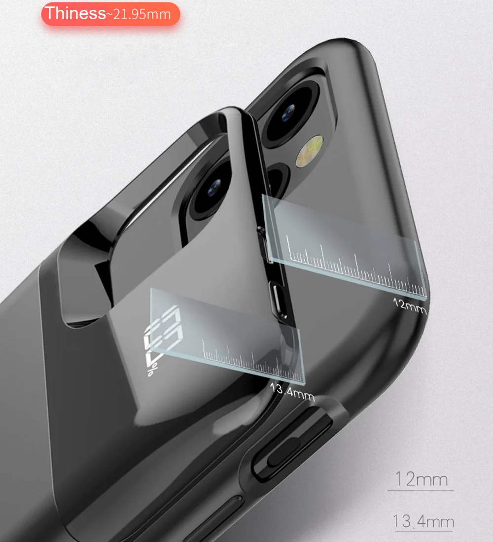 5500 мАч для iPhone 11 11Pro Max QI Беспроводная зарядка портативный блок питания внешний аккумулятор зарядное устройство чехол защитный чехол
