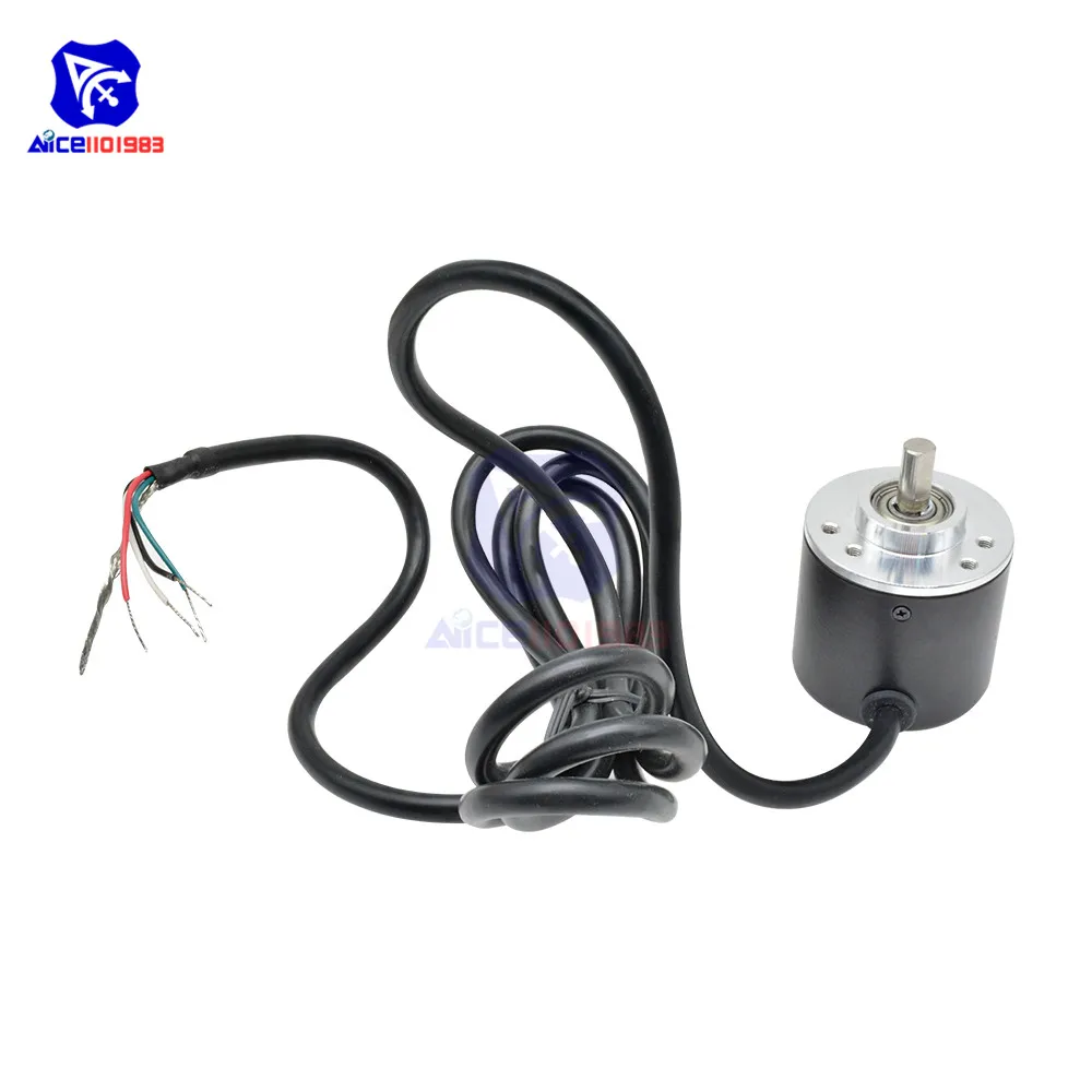 Diymore кодер 600 P/R фотоэлектрический инкрементный поворотный 5-24V AB два этапа 6 мм вал
