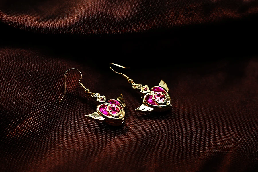 Сейлор Мун Косплей кристалл кулон ожерелье девушка аксессуары симпатичный реквизит - Цвет: earring