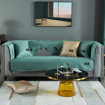 

Summer Ice Silk Simple Sofa Cover Non-slip Sofa Cover for Living Room Couch Cover L Shape Armchair Cover Sofa Towel Home Decor