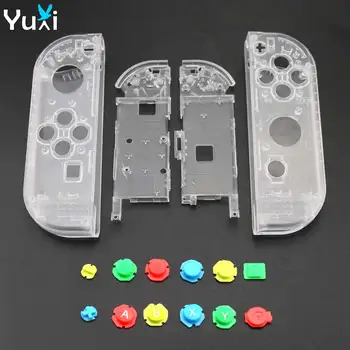 

YuXi Clear White Plastic L R Housing Case Cover for Nintend Switch NS NX Joy Con Console Shell Replacement Parts