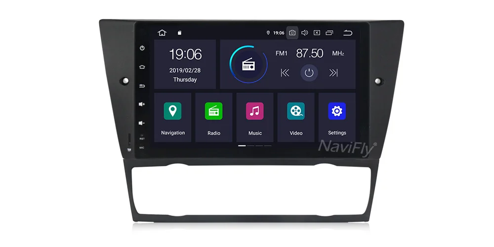 Cheap NaviFly IPS Screen DSP Android 9.0  Car Multimedia Player for BMW 3 Series E90 E91 E92 E93 Stereo Autoradio HD GPS Navigation BT 12
