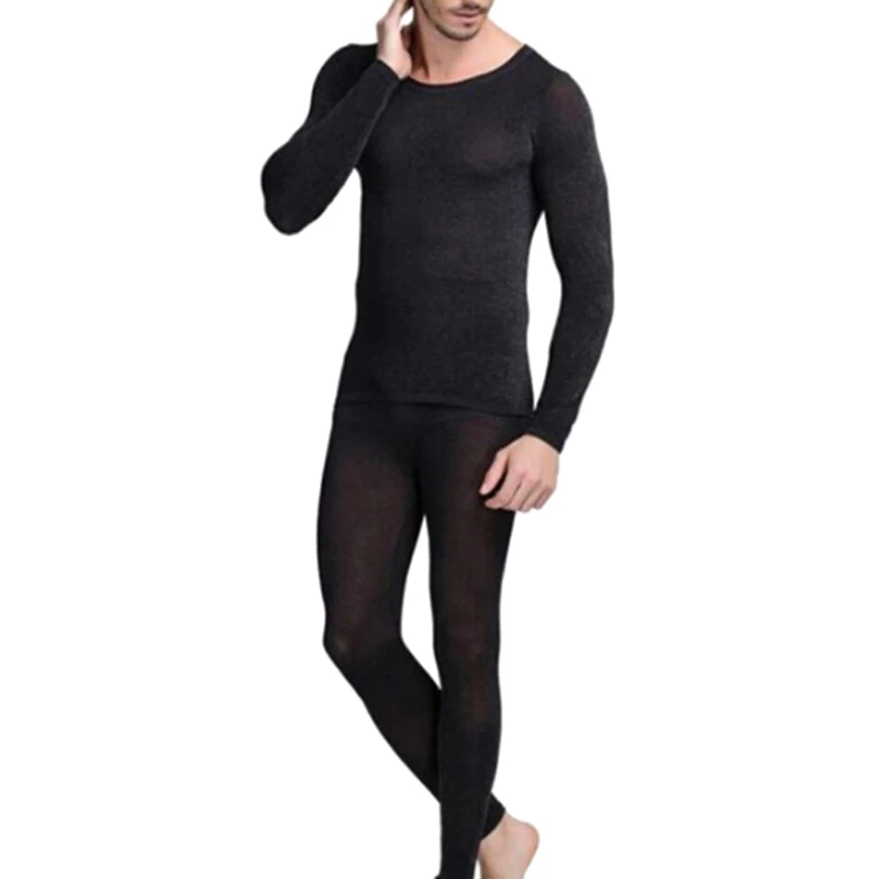 Зимний комплект термобелья для женщин и мужчин термобелье теплое длинное бесшовное теплое сексуальное термос одежда для женщин и мужчин - Цвет: men
