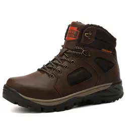 Tantu походные ботинки мужские флисовые теплые уличные зимние кроссовки водонепроницаемые альпинистские горные ботинки Нескользящие
