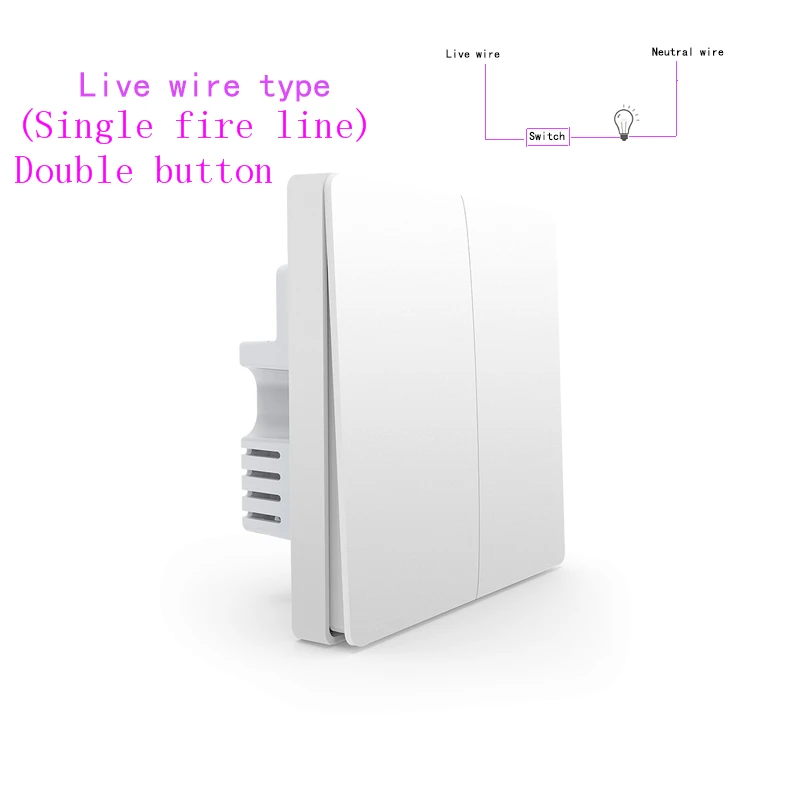 Настенный светильник-переключатель Aqara, версия ZigBee, однопожарное приложение, пульт дистанционного управления, Умный домашний комплект, работающий для mi jia mi Home APP - Цвет: Live type 2