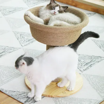 

Sisal cloth nest grinding claw resistant cat crawling frame integrated cat nest comfortable breathable cat scratch toy supplies