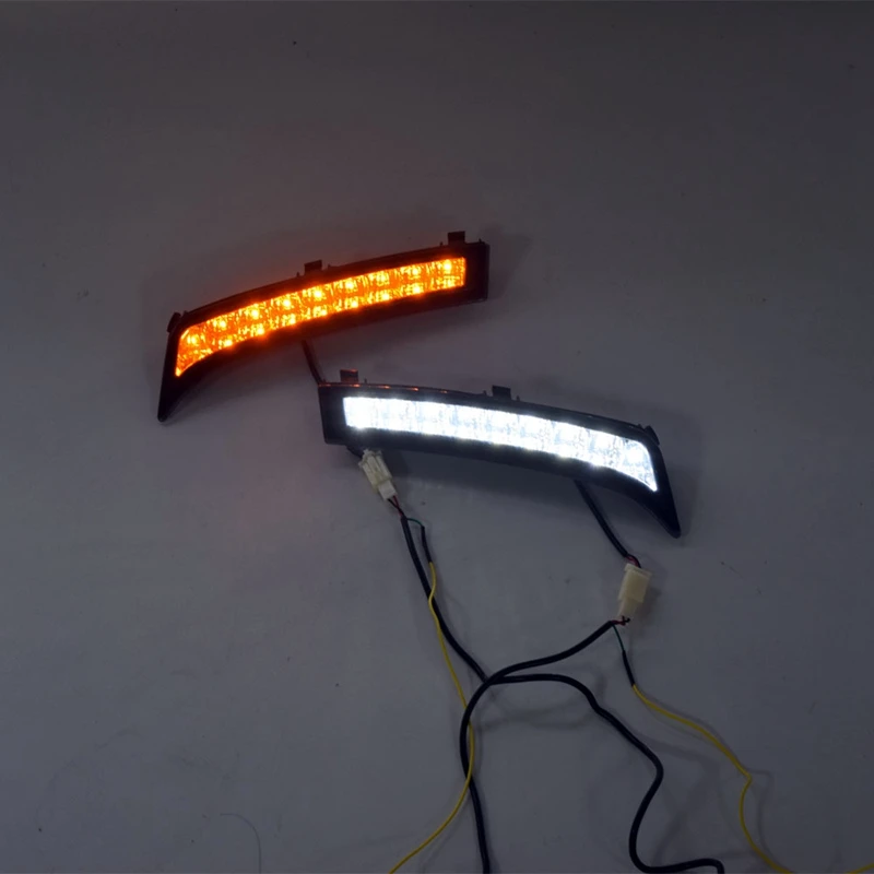 СВЕТОДИОДНЫЙ DRL Дневной светильник противотуманная фара автомобиля 12V для бега светильник s для Subaru Forester 2013