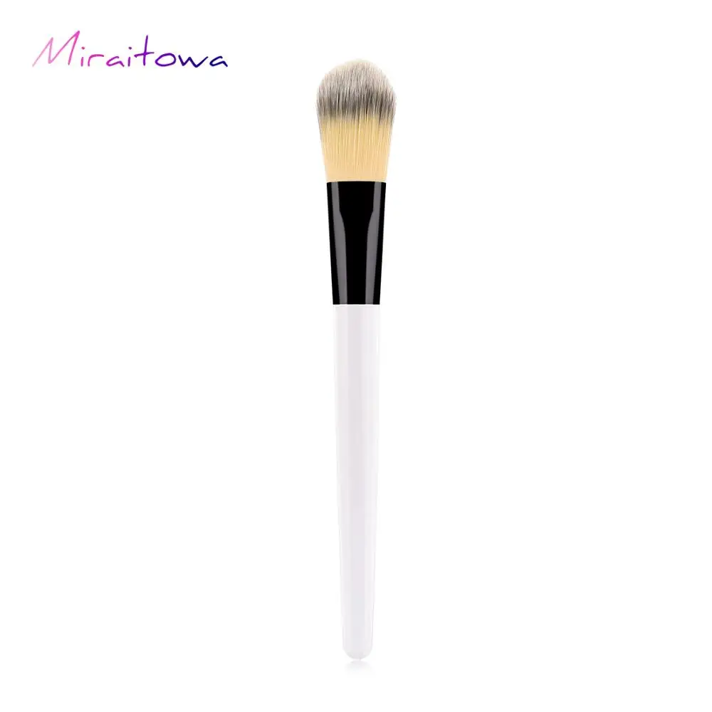 

High-end cosmetic tool GUJHUI with single cosmetic brush base and white handle and black tube