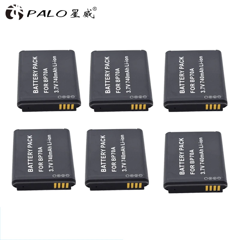 PALO 6X BP-70A BP 70A BP70A Перезаряжаемые литий ионный Батарея для samsung PL80 PL90 PL100 ES70 SL50 SL600 ST30 ST60 ST65 TL105 камера