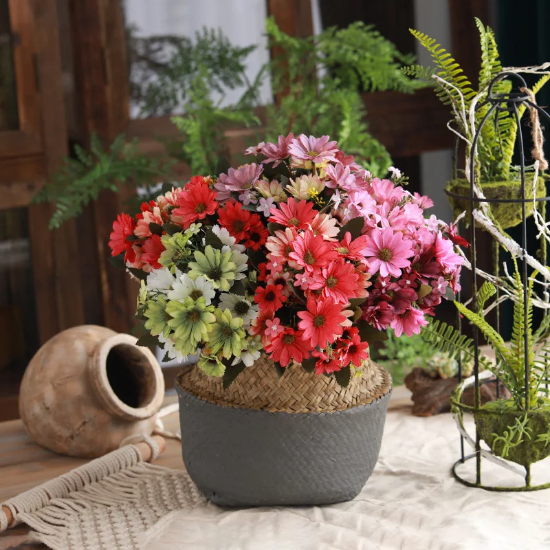 

9 fork sunflower Artificial Flowers Bouquet High Quality Plastic Accessories Home Living Room Wedding Table Decoration Flower