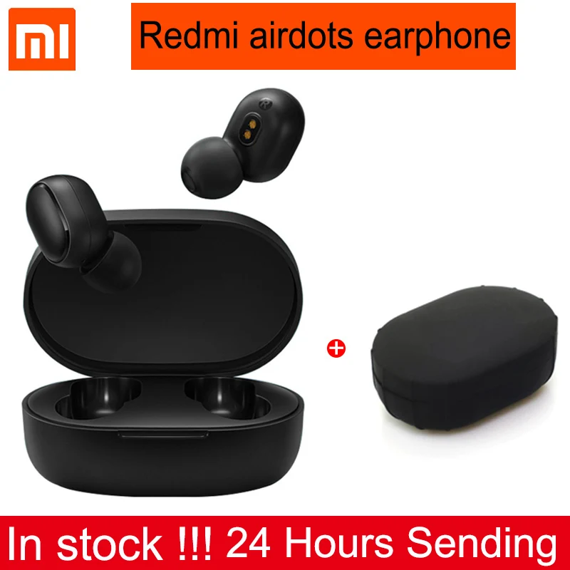 

Xiaomi Redmi Airdots 5.0 TWS Bluetooth Earphone DSP Noise Cancellation With Charging box Mic handsfree AI Control Spots Headset