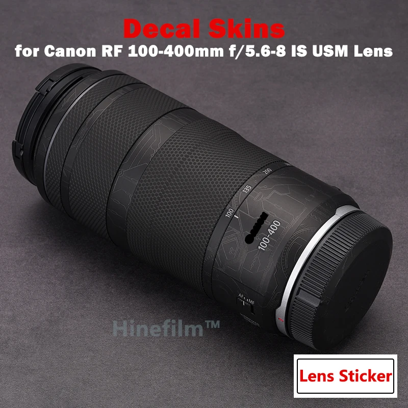 100400 Adesivi Per Lenti Per Canon Rf100-400Mm F5.6-8 Is Usm Lens Decal Skin Protector Per Canon Rf100-400 Lens Wrap Cover Film