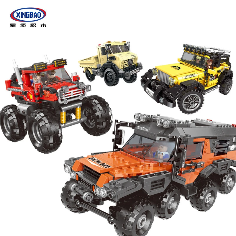 Xingbao Technology Off Road Jeep Climbing Vehicle Bigfoot Car Monster Truck Diy Mini Building Blocks Set Toys For Children Blocks Aliexpress