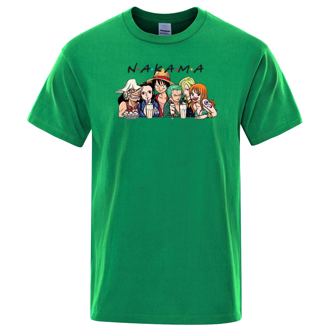 Мужская футболка с изображением пиратов из соломенной шляпы, японское аниме, цельная футболка Nakama, Повседневная футболка с круглым вырезом,, летние хлопковые топы в стиле хип-хоп, футболки