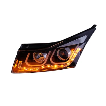 

Car Styling for Chevrolet Cruze 2009-2015 Headlights Double U Angel Eye LED DRL Lens Double Beam H7 HID Xenon Car Accessories