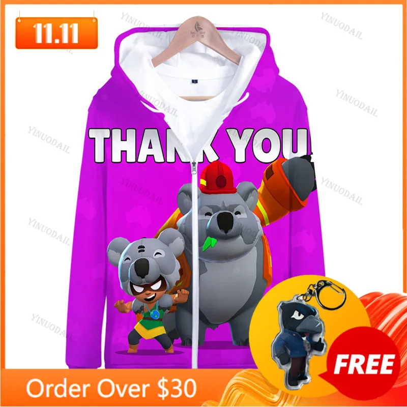 

Nita Boys Girls Cartoon Jacket Tops Teen Clothes Browlings 3 To 14 Years Spike Kids Hoodies Shooting Game 3D Printed Sweatshirt