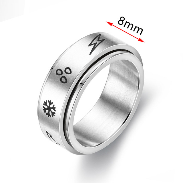 Ring For Women Spinner Fidgets Rings Stainless Steel Rotate Freely Spinning Anti Stress Accessories Jewelry 2021 Gifts