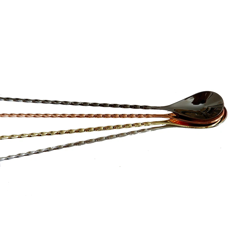 40cm Stainless Steel Cocktail Spoon with Hammer Bar Spoon Twist with Muddler/Metal