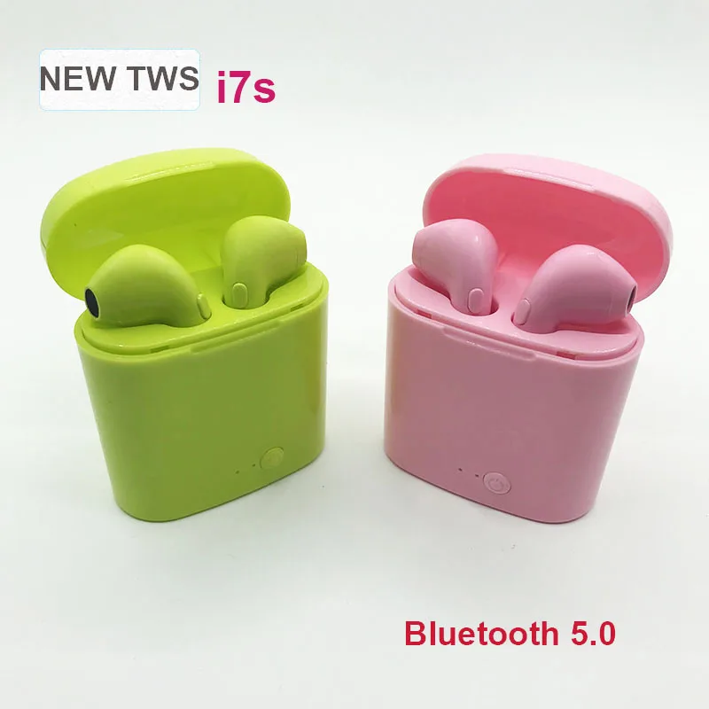 I7S TWS Bluetooth Ture Беспроводная гарнитура наушники стерео беспроводные спортивные с