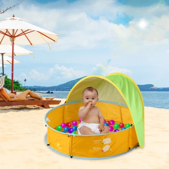 

Lixada Camping Baby Beach Tent Pool Portable Popup Shade Pool Play Tent UV Protection Sun Shelter Camping Equipment