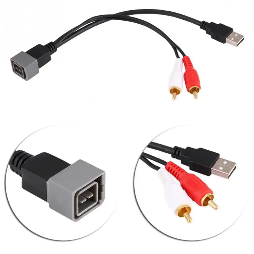 USB адаптер для автомобильного радио usb порт кабель удерживания входного сигнала