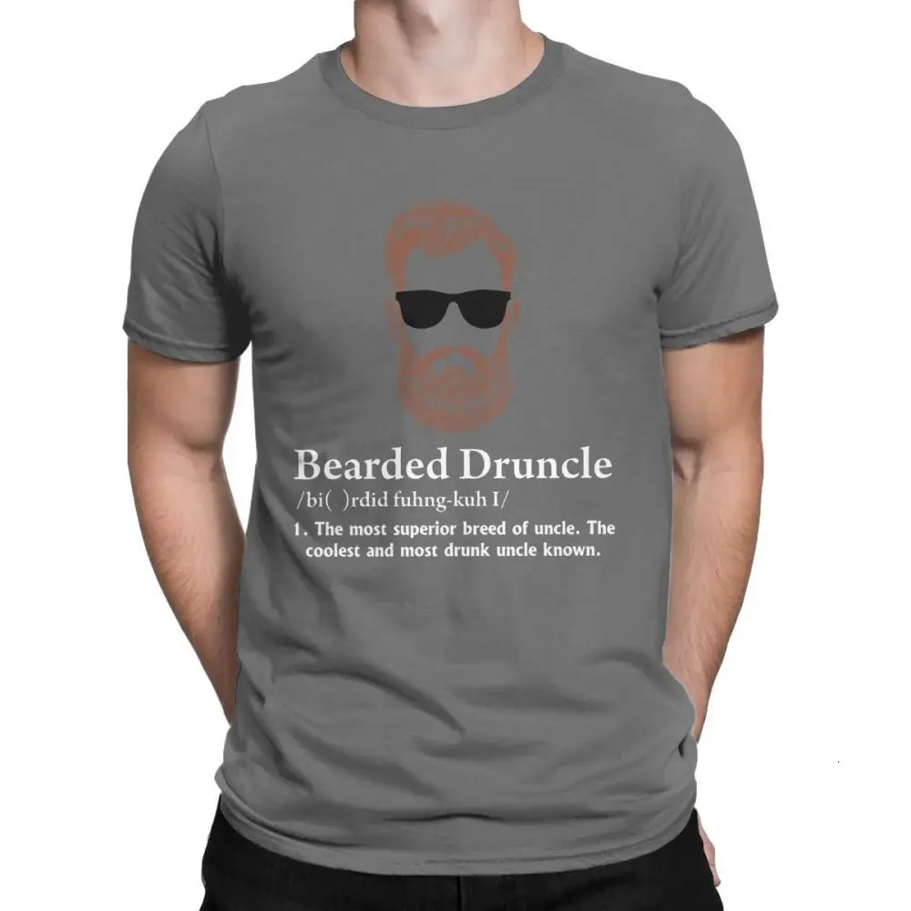 DarkGrey Футболка Midnite Star Bearded Druncle Drunk Uncle, потрясающие футболки с круглым вырезом, идея забавного подарка, хлопковая одежда размера плюс, футболка - Цвет: DarkGrey